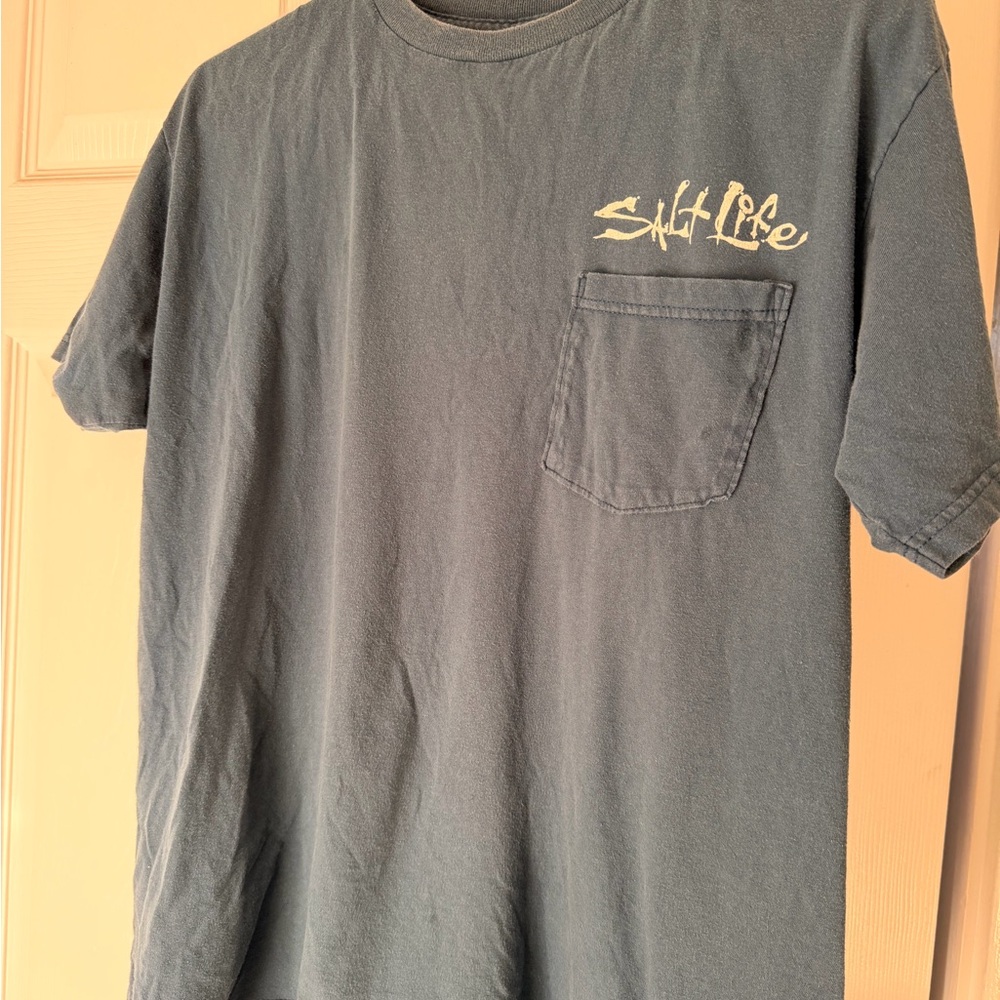 Salt Life Men's Gray Short Sleeve Tee size: M